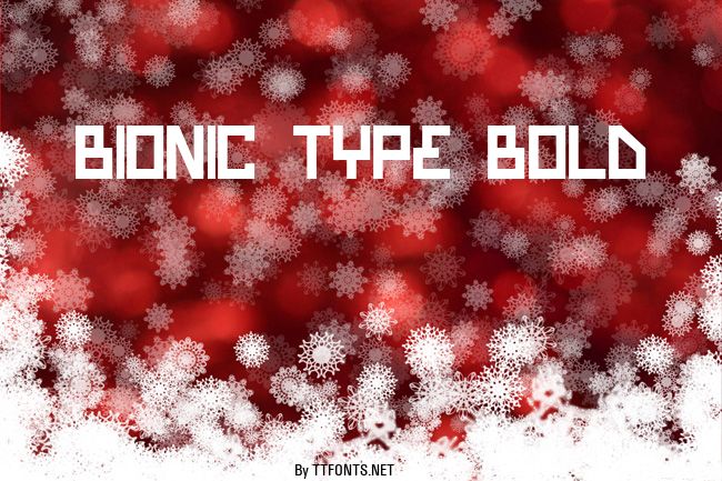 Bionic Type Bold example